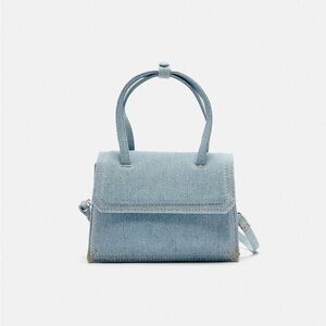 Denim mini city bag